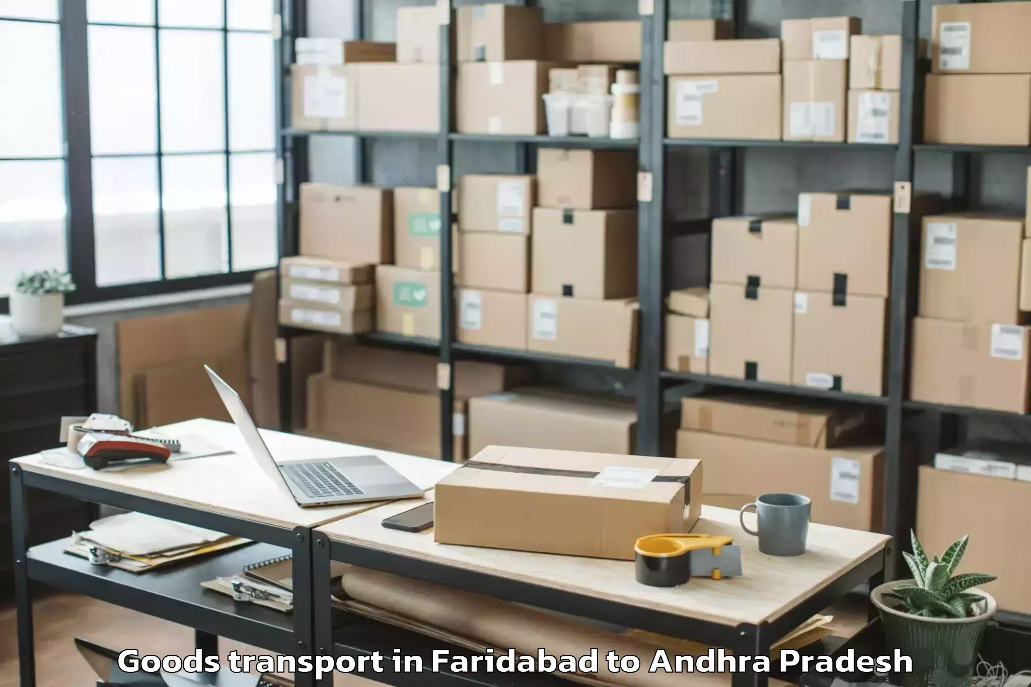 Easy Faridabad to Kamepalle Goods Transport Booking